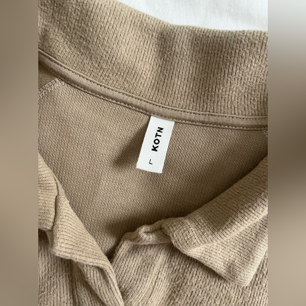 KOTN Women's Polo in Porcini Size L - Picture 7 of 7